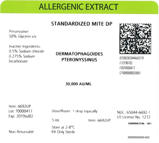 Standardized Mite, D. pter 5 mL, 30,000 AU/mL Carton Label