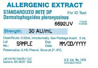 Mix of Standardized Mite 30 mL, 30.000 AU/mL Vial Label