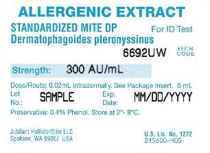 Mix of Standardized Mite 50 mL, 10,000 AU/mL Carton Label