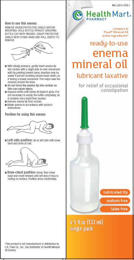 Mineral Oil Enema side and principal display panel
