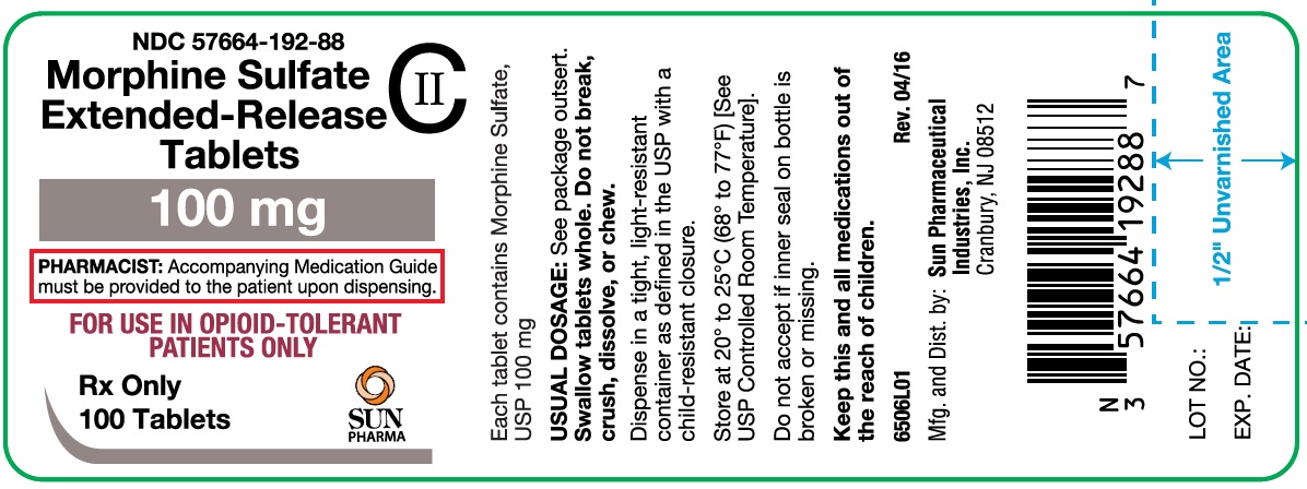 Morphine Sulfate Exended release tablets-100mg