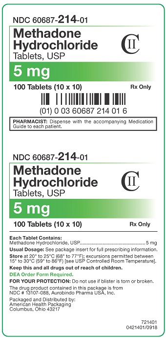 5 mg Methadone HCl Tablets Carton
