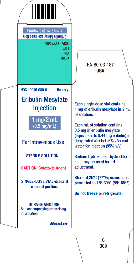 Eribulin Representative Carton Label - NDC: <a href=/NDC/10119-080-01>10119-080-01</a> -1 of 2