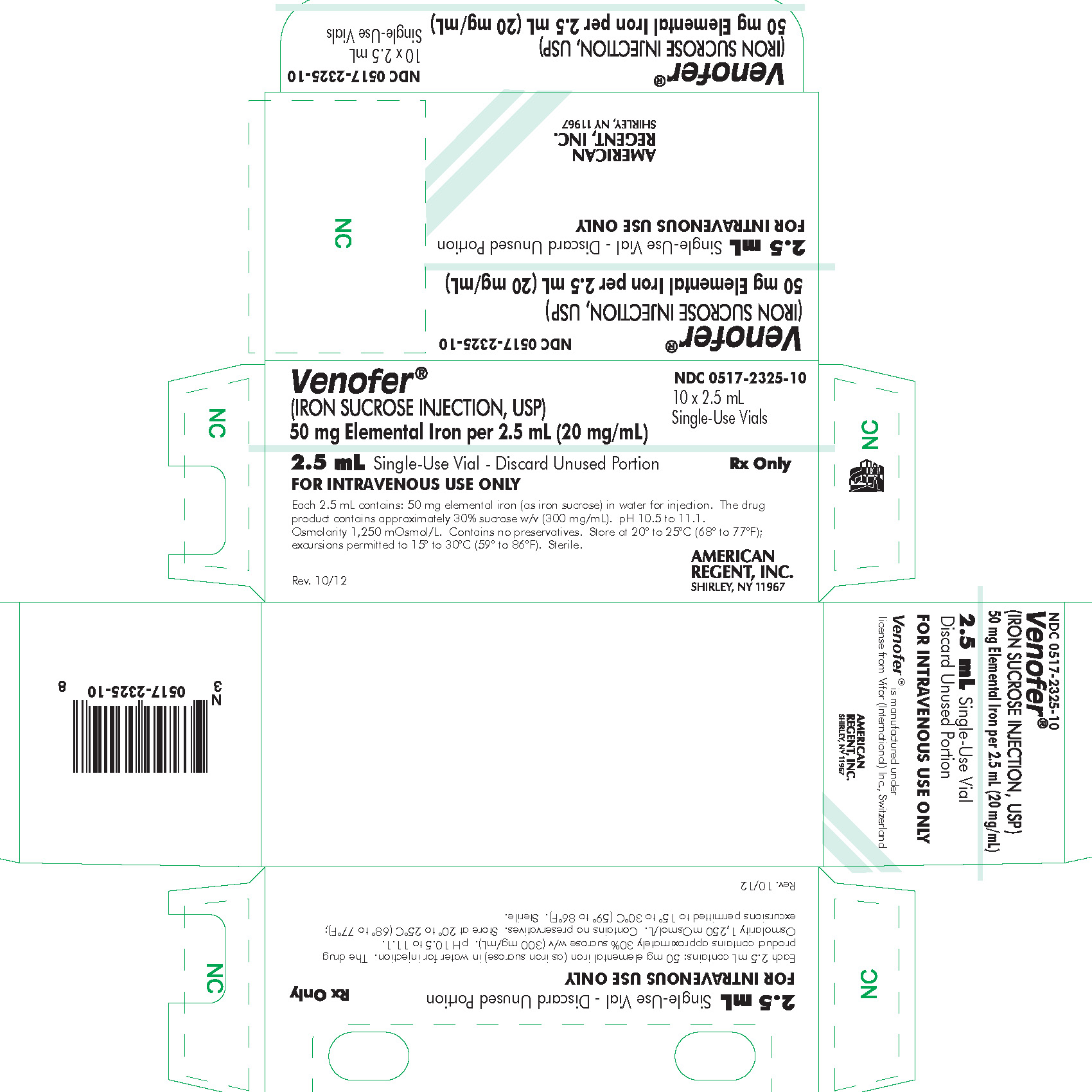 Carton Labeling 2.5 mL