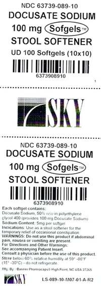 Docusate Sodium UD100 Label