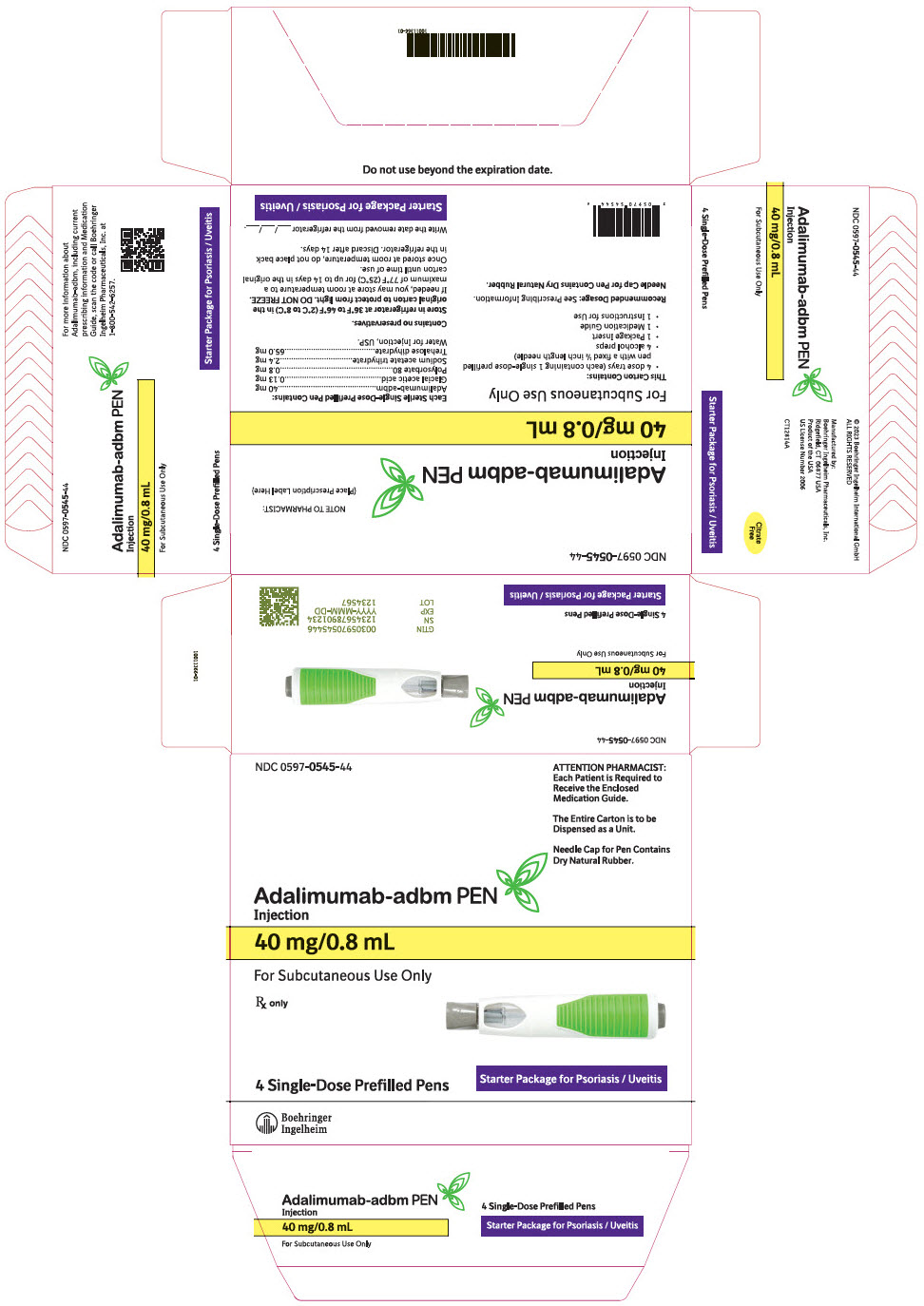 PRINCIPAL DISPLAY PANEL - 40 mg/0.8 mL Kit Carton - NDC: <a href=/NDC/0597-0545-44>0597-0545-44</a>