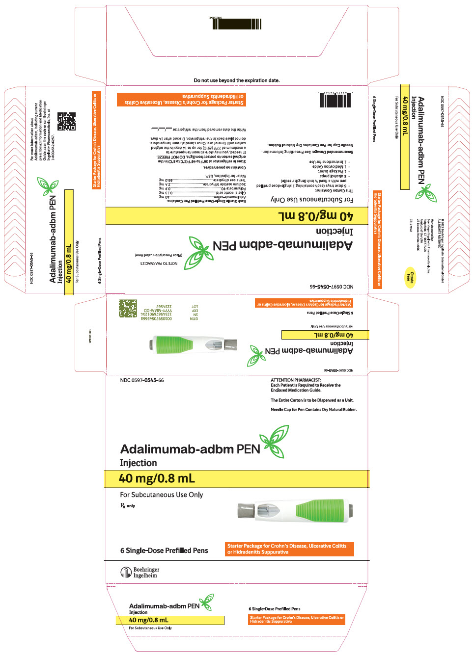 PRINCIPAL DISPLAY PANEL - 40 mg/0.8 mL Kit Carton - NDC: <a href=/NDC/0597-0545-66>0597-0545-66</a>
