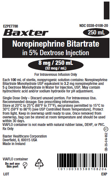 Representative Norepinephrene Container Label  0338-0116-20