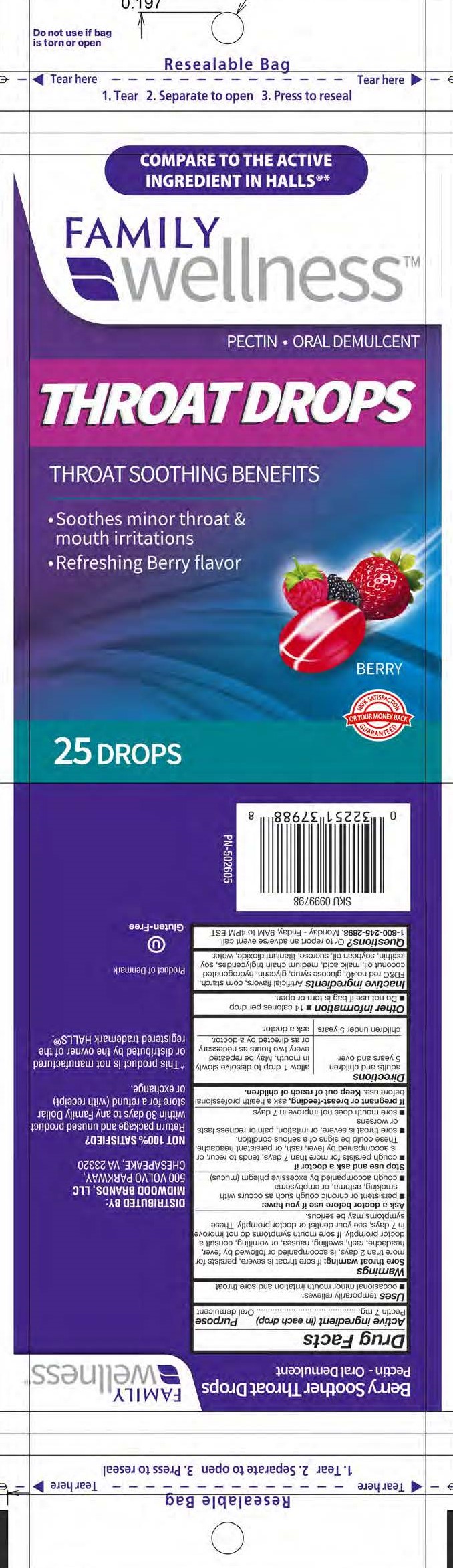 Family Wellness Berry Breezer 25ct Throat Drop