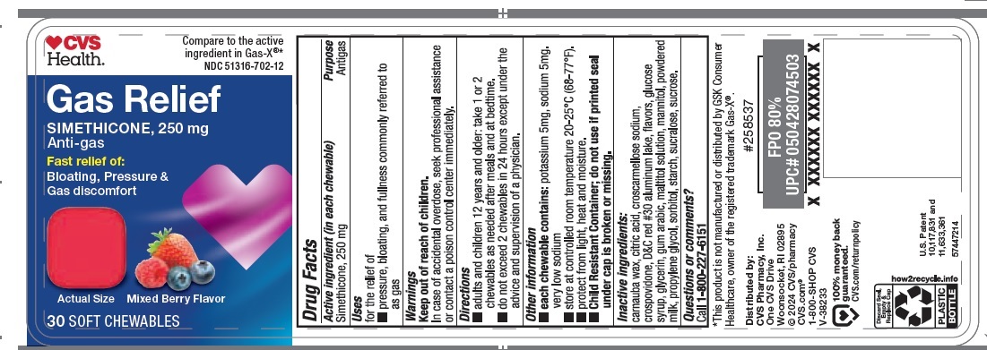 CVS Gas Relief Label