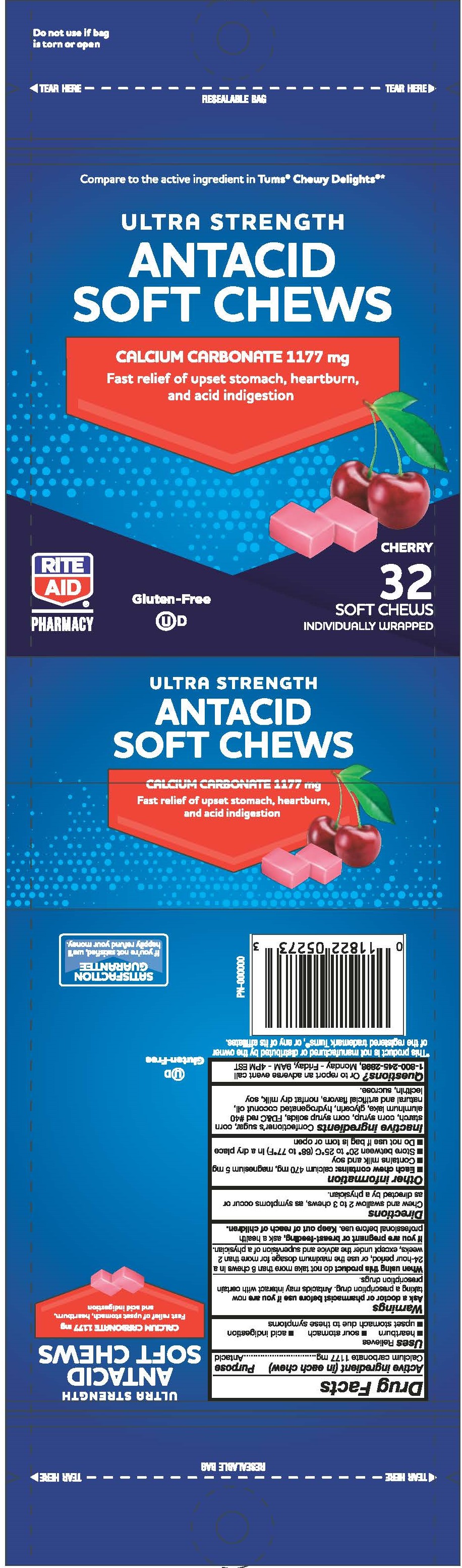 Rite Aid Cherry Antacid 32ct Chews