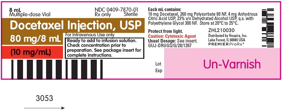 PRINCIPAL DISPLAY PANEL - 80 mg/8 mL Vial Label