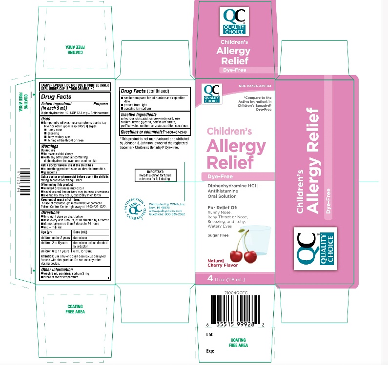 Quality Choice  Childrens Allergy Relief Dye Free 4 Fl Oz