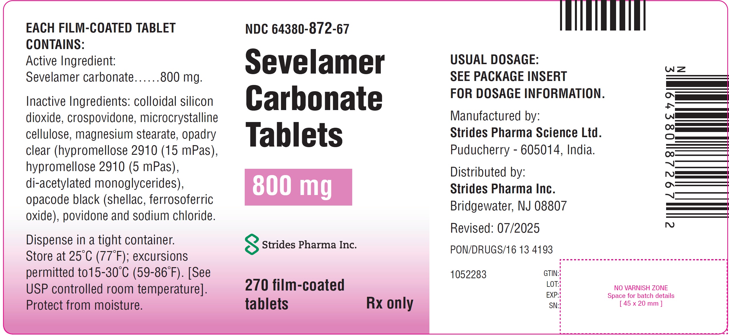 Container Label 270s