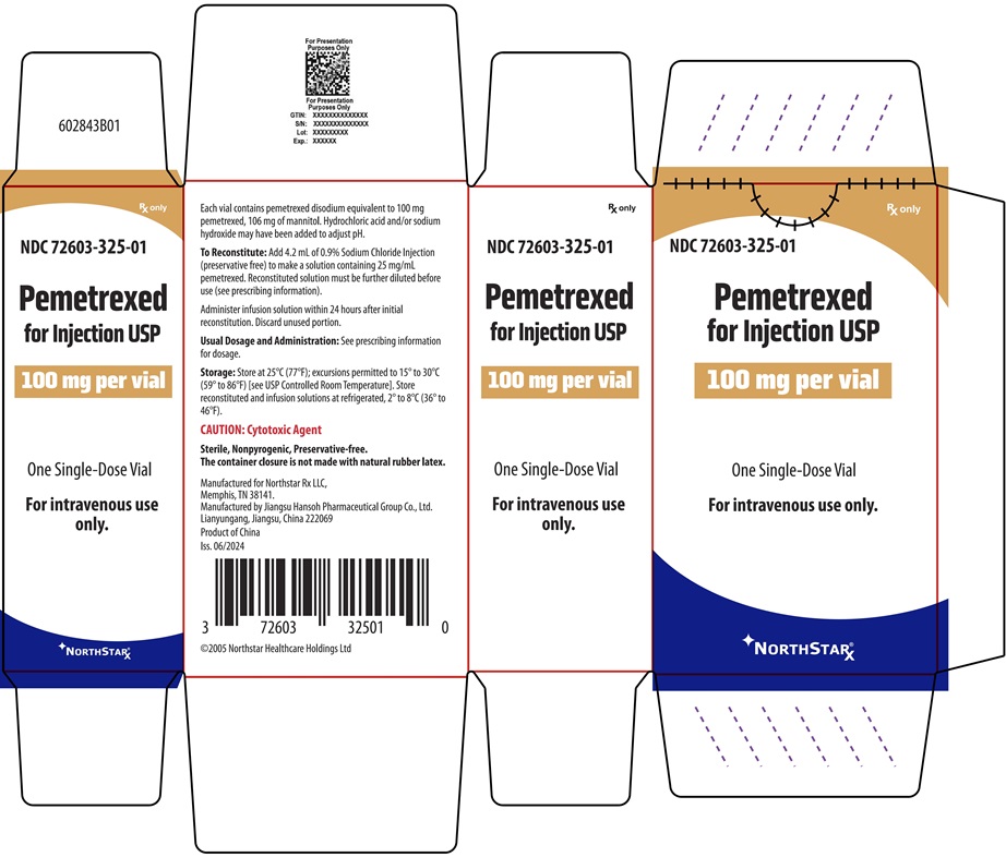 PRINCIPAL DISPLAY PANEL – Pemetrexed for Injection, USP Northstar 100 mg Carton