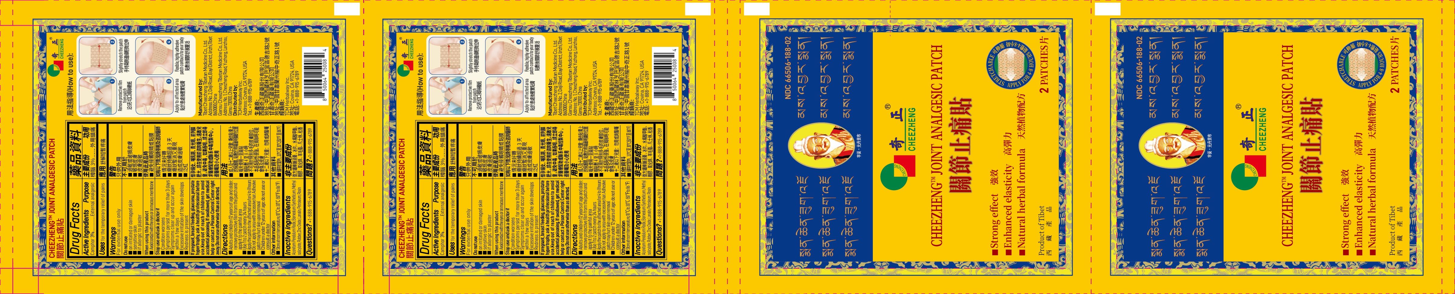 Cheezheng Joint Analgesic Patch Bilingual Inner Pkg