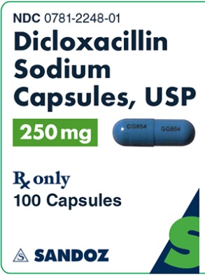 Dicloxacillin Sodium 250 mg Label