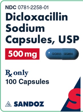 Dicloxacillin Sodium 500 mg Label