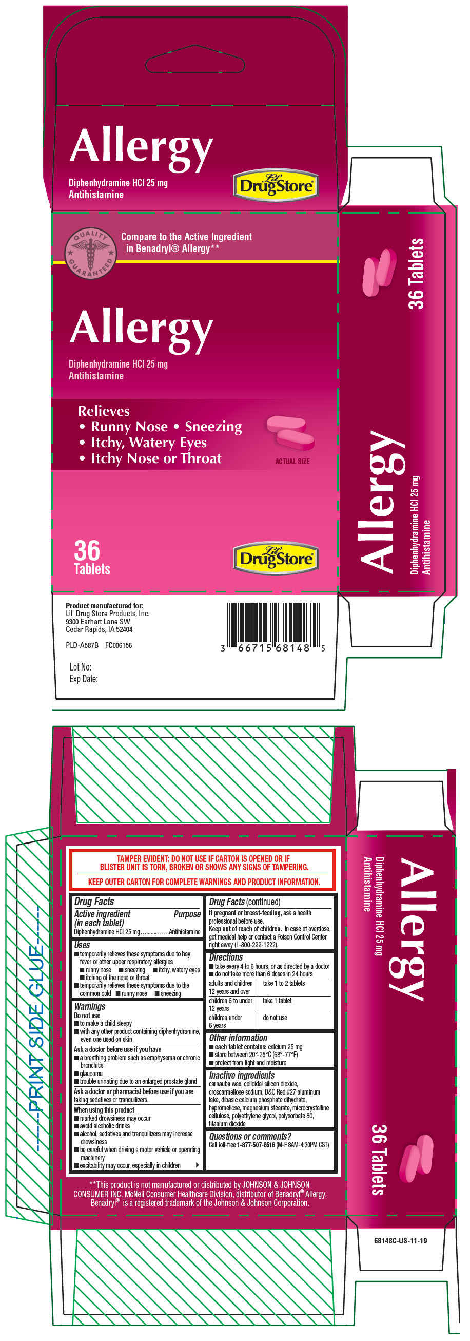 PRINCIPAL DISPLAY PANEL - 25 mg Tablet Blister Pack Carton
