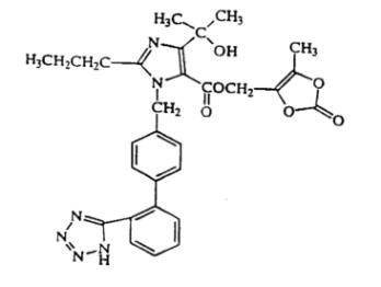 The structural formula for olmesartan medoxomil is: