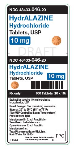 Hydralazine Hydrochloride Tablets, USP 10 mg Unit Carton Label