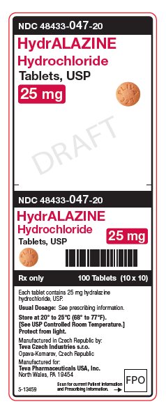 Hydralazine Hyddrochloride Tablets, USP 50 mg Unit Carton Label