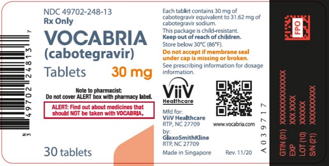 Vocabria tablet 30 mg 30 count label