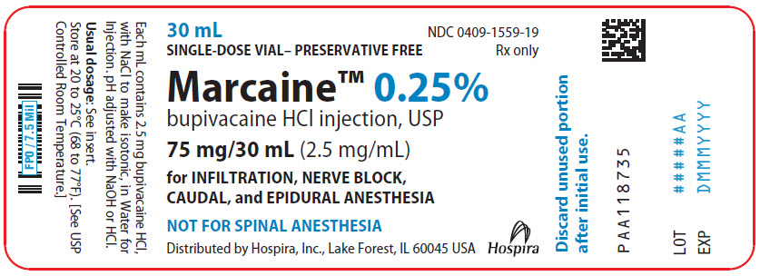 PRINCIPAL DISPLAY PANEL - 75 mg/30 mL Vial Label - 1559