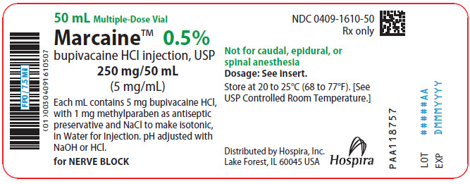 PRINCIPAL DISPLAY PANEL - 250 mg/50 mL Vial Label - 1610