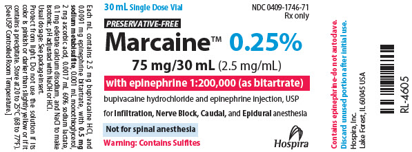 PRINCIPAL DISPLAY PANEL - 75 mg/30 mL Vial Label - 1746