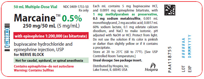 PRINCIPAL DISPLAY PANEL - 250 mg/50 mL Vial Label - 1755