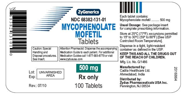 Mycophenolate Mofetil Tablets, 500 mg
