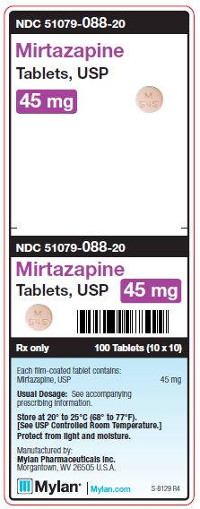 Mirtazapine 45 mg Tablets Unit Carton Label