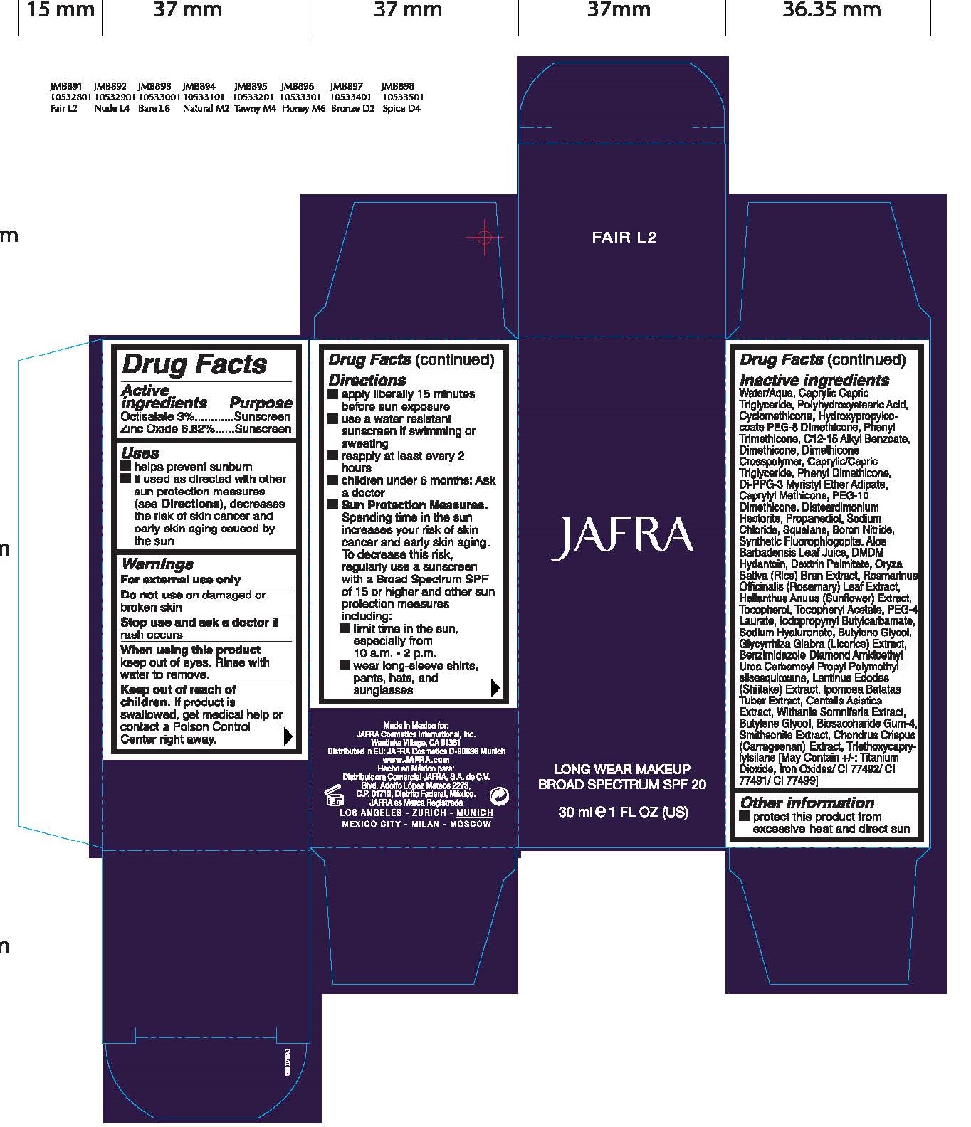 Label-Jafra COLR-117UCLongWearMkupSpf20 30ml