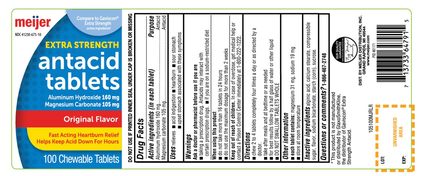 meijer extra strength antacid 100 chewable tablets