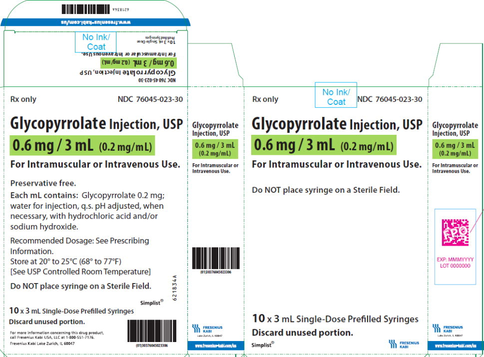 PACKAGE LABEL - PRINCIPAL DISPLAY – Glycopyrrolate Injection, USP 3 mL Carton Label
