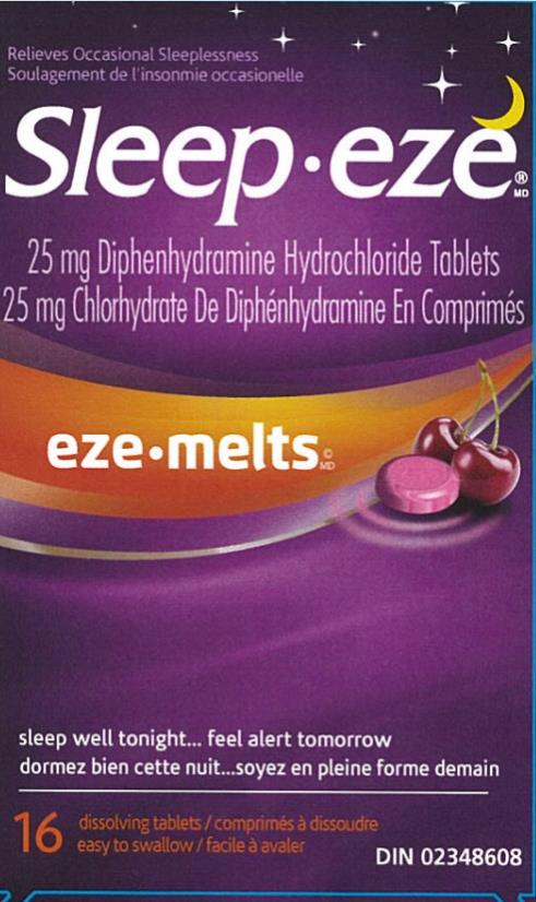 PRINCIPAL DISPLAY PANEL
Sleep.eze
25 mg Diphenhydramine Hydrochloride Tablets
16 dissolving tablets 
