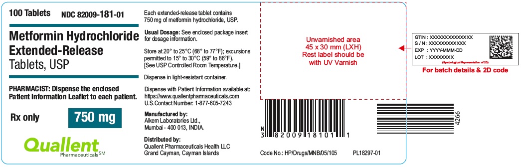 Metformin Extended-Release Tablets 750 mg 100 Tablets