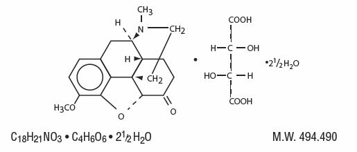 hydrocodone bitartrate chemical structure