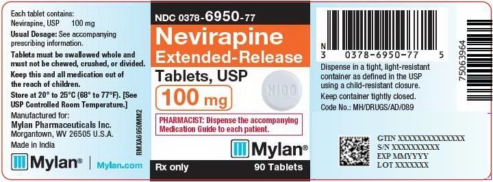 Nevirapine Extended-Release Tablets, USP 100 mg Bottle Label