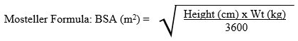 Mosteller Formula