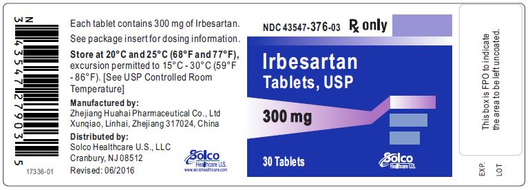 Irbesartan 300 mg 30 count