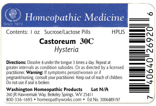 Castoreum label example