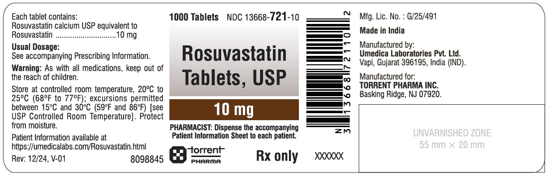 Rosuvastatin-10 mg-1000s Bottle Label