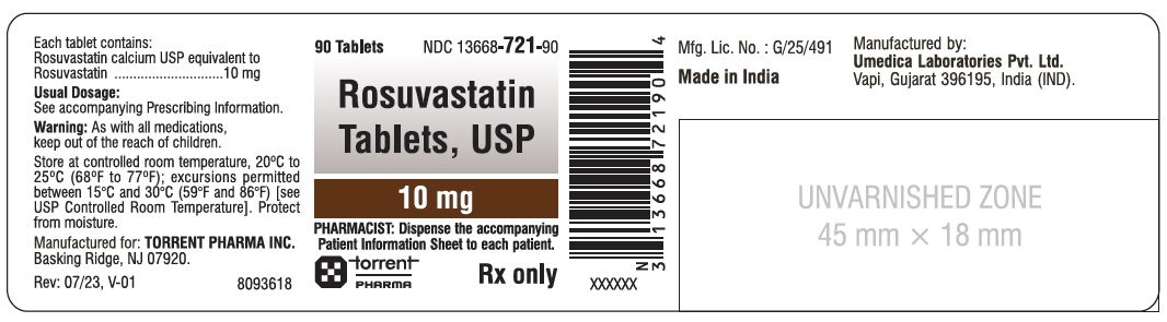 Rosuvastatin-10 mg-90s Bottle Label