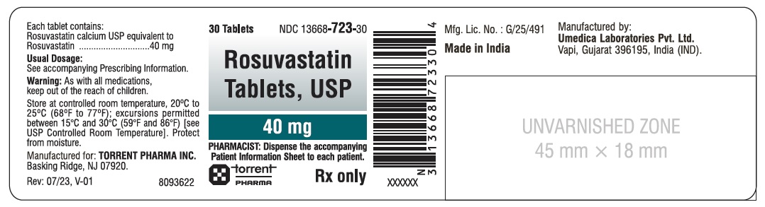 Rosuvastatin-40 mg-30s Bottle Label