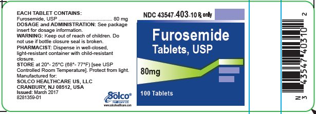 Furosemide Tablets  80 mg - 100 tablets