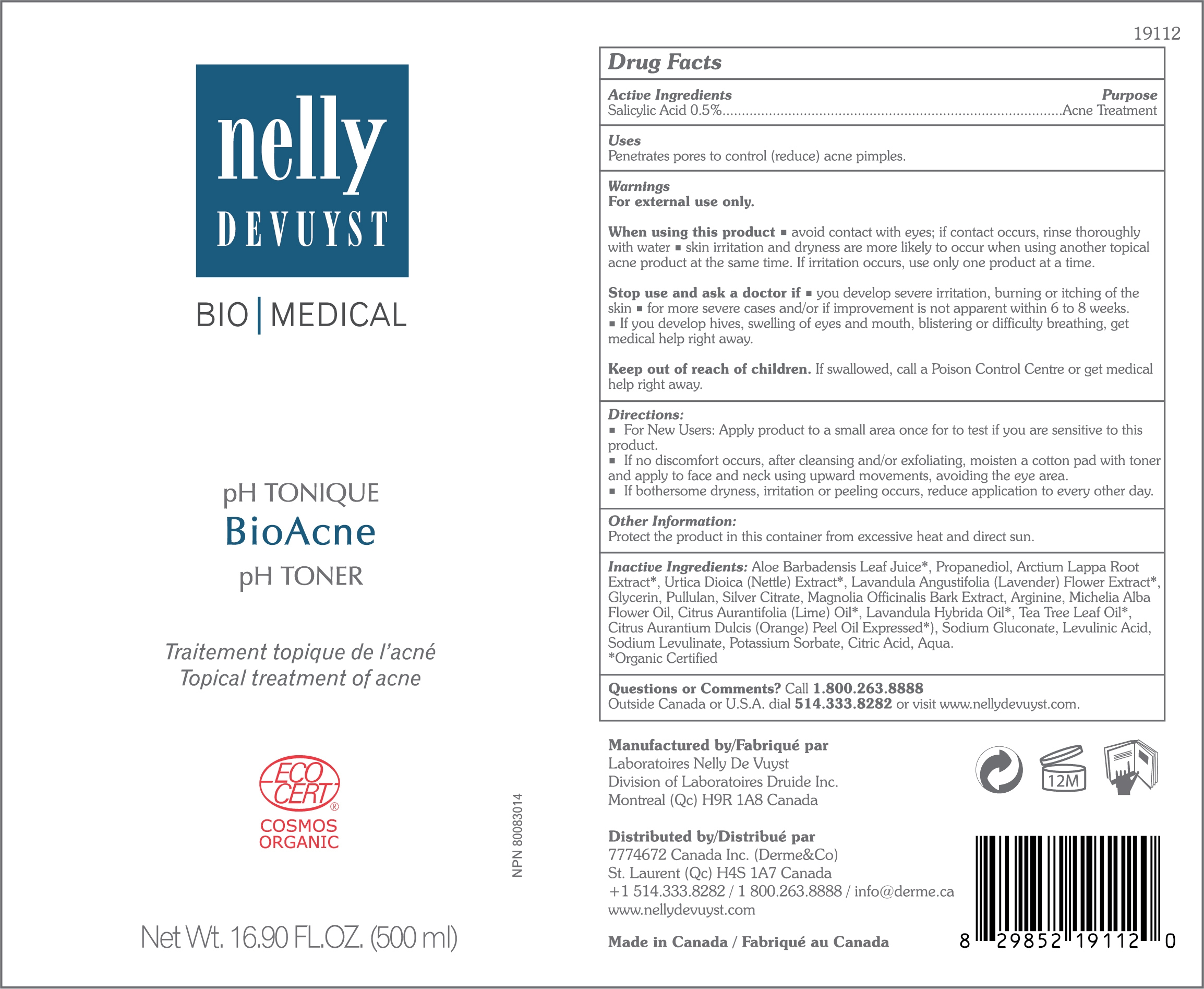 Nelly Devuyst pH Toner BioAcne 500 mL