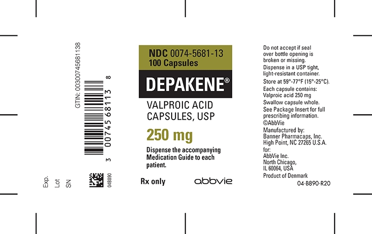 depakene capsules 250mg-100ct bottle