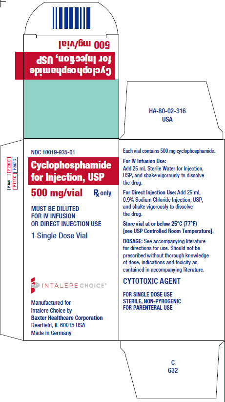 Representative Cyclophosphamide Intalere NDC: <a href=/NDC/10019-935-01>10019-935-01</a> panel 1